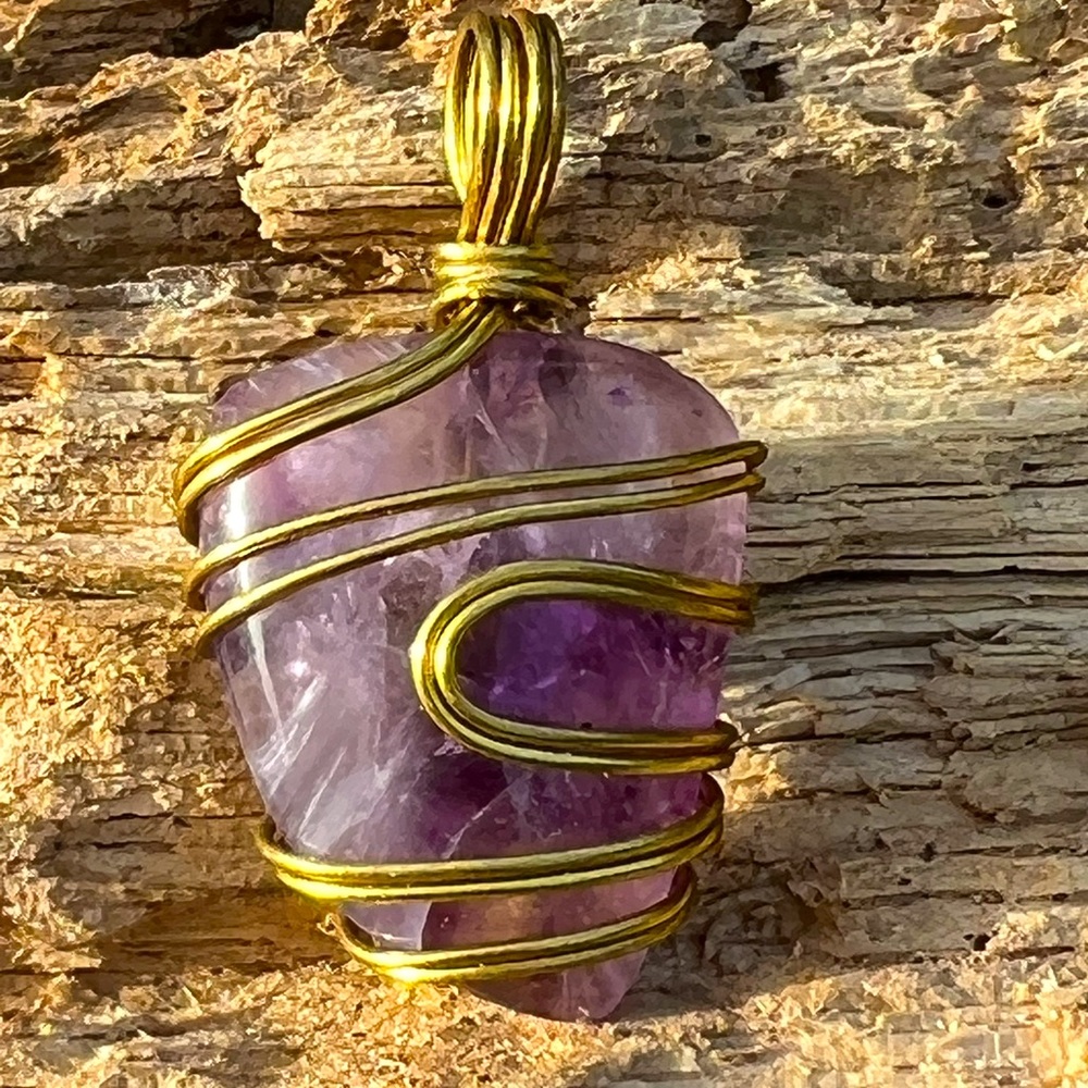 Amethyst Wired Pendant